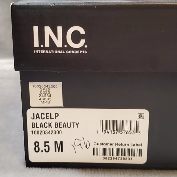 INC International Concepts Jacel Black Beauty Platform Sandals Size 8.5 M NIB - Picture 8 of 8
